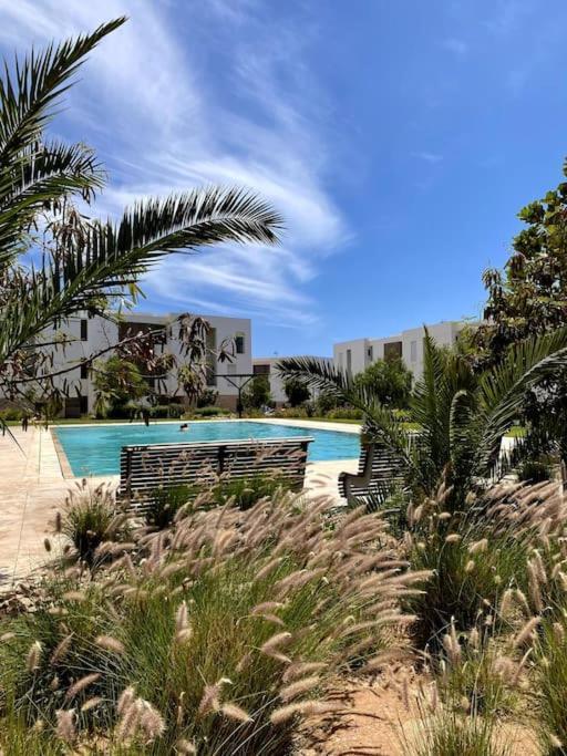 Luxurious Golf & Sea View Beach Apartment With Pool Access - Tamourrit, Taghazout Bay Eksteriør billede