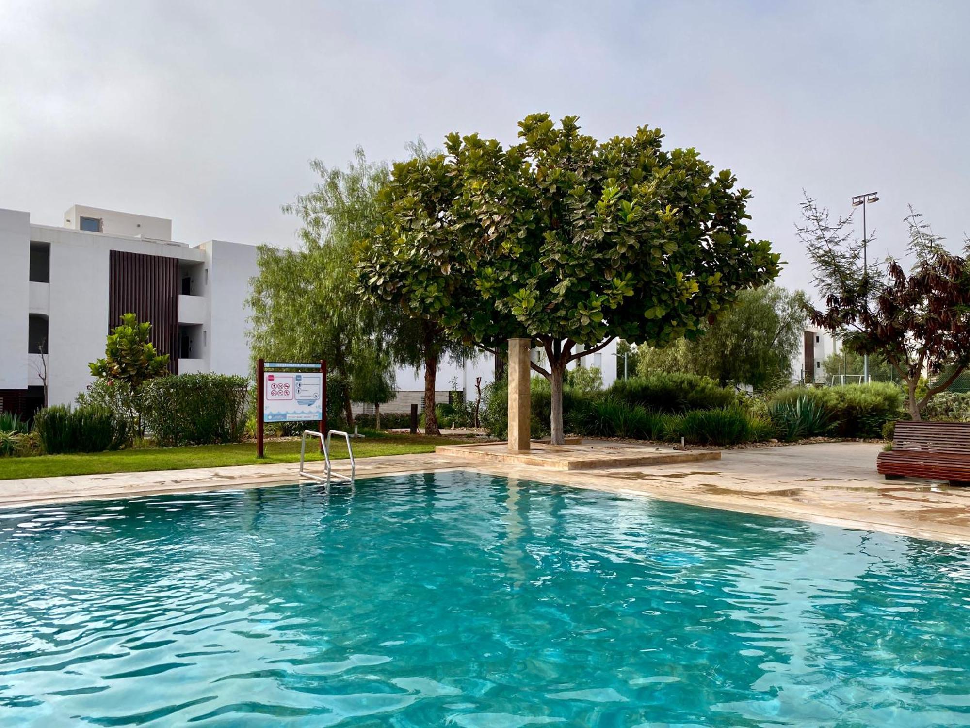Luxurious Golf & Sea View Beach Apartment With Pool Access - Tamourrit, Taghazout Bay Eksteriør billede